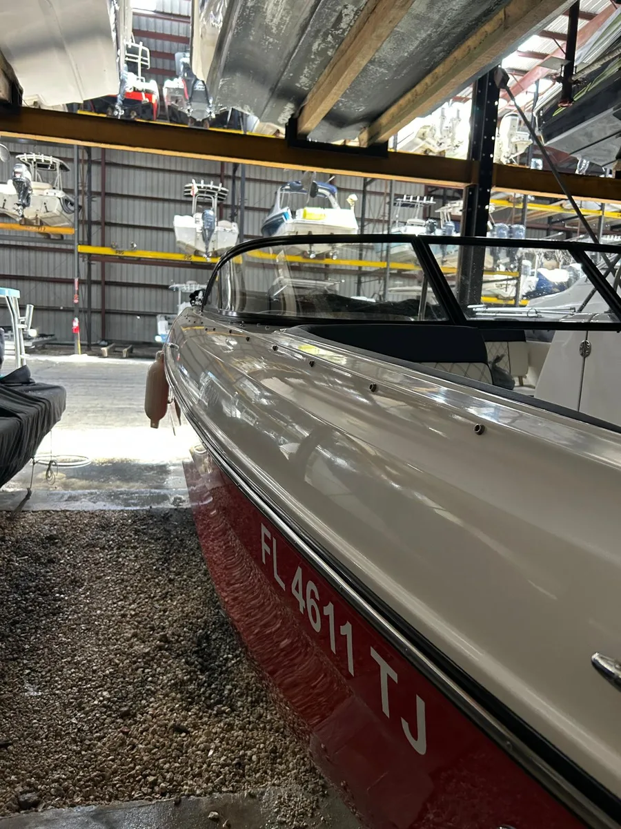 Boat gel coat restored and ceramic protected — Bayliner 22ft hull, Panama City FL